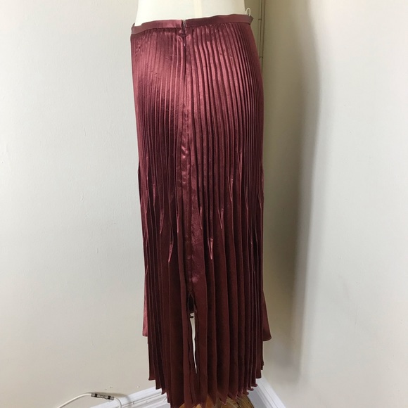 NEW Vince Chevron pleated midi skirt - Picture 7 of 8